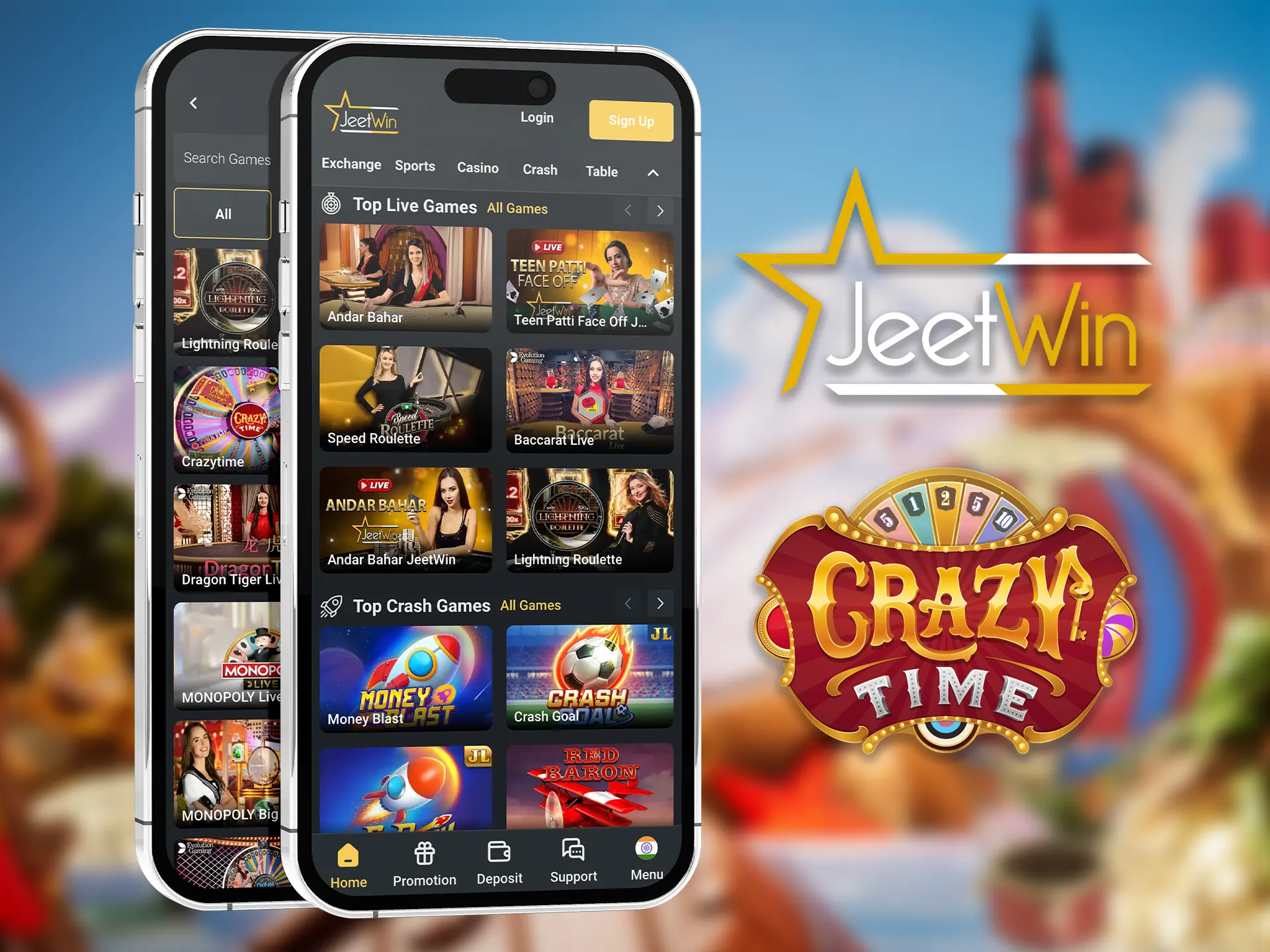 Download JeetWin and try your hand at Crazy Time right on your mobile.